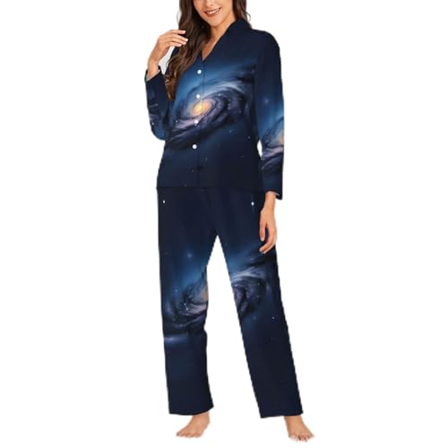 Pyjama à manches longues confortable pour nuits fraîches ensemble galaxie