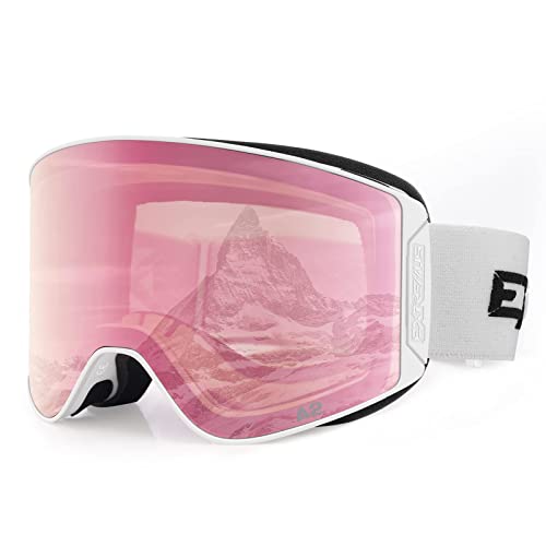 Extremus Cornice Ski Goggles with Wide-View Quick-Change Cylindrical Lens, 100% ...