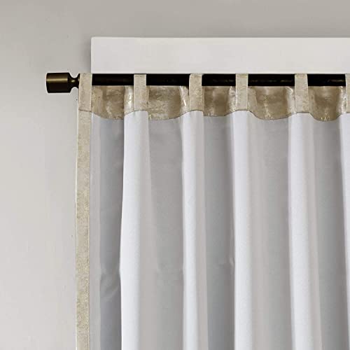 Sun Smart Cassius, Single Total Blackout Curtain for Bedroom, Luxurious Sheen Marble Jacquard, Window Treatment Panel, Rod Pocket Top, Easy to Hang, Fits 1.25" Rod, Machine Washable, 50" x 84" Gold by Sun Smart - Image 3
