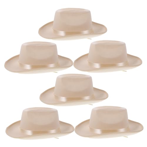 Chapeaux cowboy garçon fille lot de 6 pièces FRCOLOR en acrylique réglables