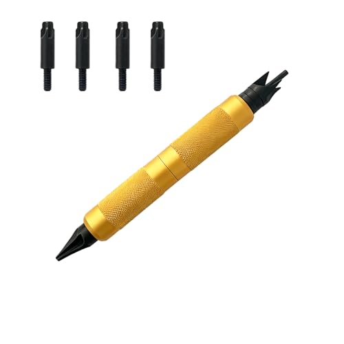 Case with 4 Replacement Heads Ready With Multiple Tools - Deburring and Chamfering Tools for Caliber Reloading