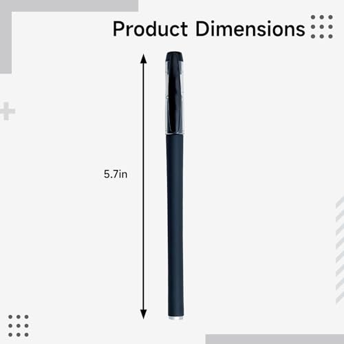 24 bolígrafos gel 0.5 mm punta fina tinta negra miniatura 4