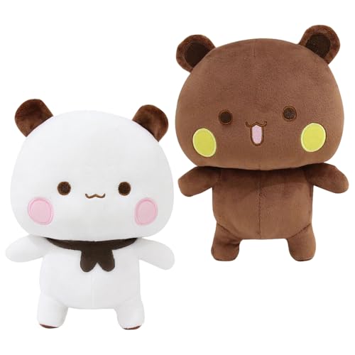 Afenau 2 animales de peluche de Bubu y Dudu, súper suaves figuras de panda, adorable cojín de peluche, para niños y niñas, regalo infantil