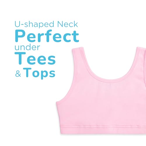 Image of YouGotPlanB Cotton Sports Bra | Ages 8-16 Years | U-Shaped Style | Non-Padded, Double-Layered for Coverage