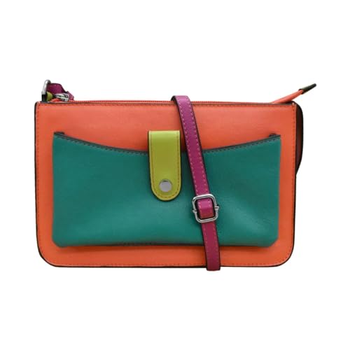 Sac à bandoulière en cuir coloré femme sac à main multicolore Paradise Multi