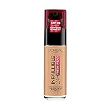 Disponible en 24 tonos L\'Oreal Paris Make-up Designer Infalible 24H Fresh Wear Base de Maquillaje de Larga Duración - Tono 250 Sable Eclat, 30 ml