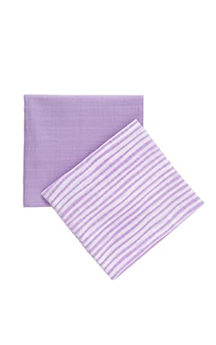 Image of Muslin Baby Washcloths -%100 Organic Turkish Cotton - Natural Baby Wipes - Newborn Essentials Registry for Baby Boys Girls - Ultra Soft Absorbent - 10 Pack - 9 inch X 9 inch (Purple)
