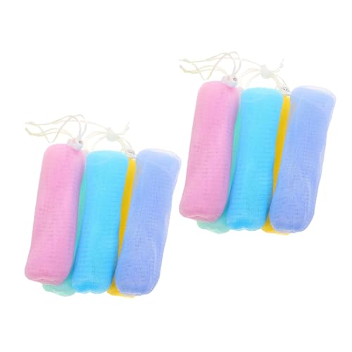 Gogogmee 10 piezas Jabón Diseño con Cuerda para Colgar Color Aleatorio Ahorro de Jabón y Fácil Secado para Exfoliación y Limpieza Corporal Color Aleatorio Color Aleatorio