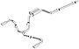 Borla 140750 S-Type Cat-Back Exhaust System 2.25 in./3 in. Incl. Connecting Pipes/Mufflers/Hardware/4 in. Single Round Rolled Angle-Cut Single Split Rear Exit S-Type Cat-Back Exhaust System