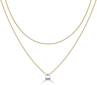 PAVOI 14K Gold Plated Layering Necklaces | Stylish Minimalist Design Pendant Necklaces | Butterfly, Heart, Lotus, Evil Eye, Cross Pendants for Women