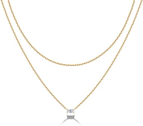 PAVOI 14K Gold Plated Layering Necklaces | Stylish Minimalist Design Pendant Necklaces | Butterfly, Heart, Lotus, Evil Eye, Cross Pendants for Women