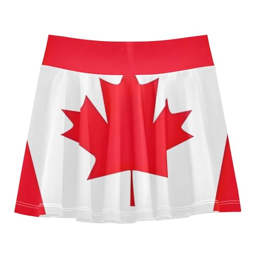 Athletic Shorts Girls Skorts Canada Flag Skirts with Shorts Print Butterfly Skirt 3t2