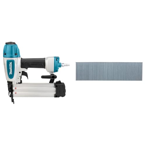 Makita AF506 Druckluftnagler 8 Bar 50 mm & 50 mm Nägel für Druckluft Nagler AF505-5000 Stück Stauchkopfnägel F-31957, 24x300 mm