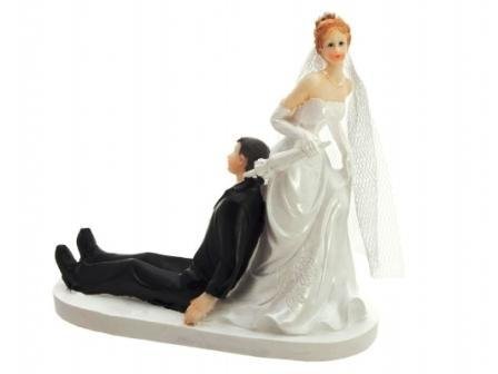 Cake Topper SPOSO TRASCINATO dal manico dell'