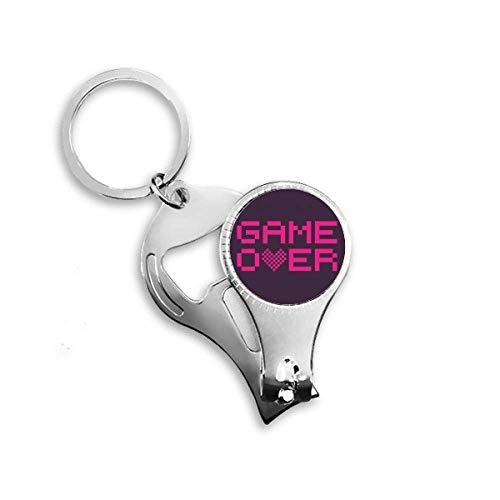 Porte-clés multifonction rétro avec coupe-ongles de précision et décapsuleur de poche