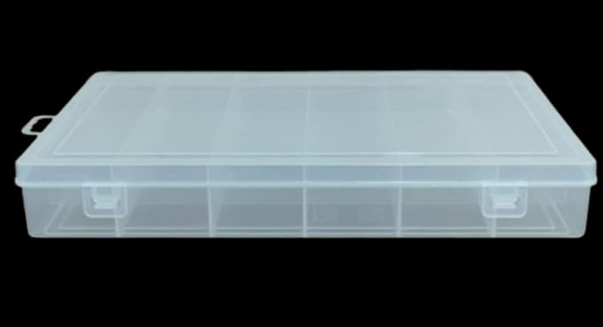 24 Fixed Compartment Multi-Purpose Clear Plastic Organizer Box