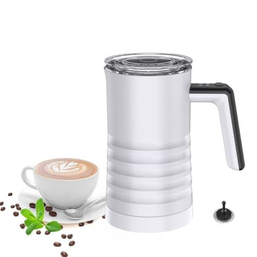 4-in-1 Electric Milk Frother & Steamer - Automatic Hot Froth, Heat Milk, Cold Froth & Hot Chocolate Modes - Large Capacity Coffee Frother for Latte & Cappuccino Enthusiasts