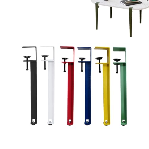 Patas de mesa ajustables de 15,7, 28 y 30 pulgadas, sin necesidad de taladrar, para proyectos de bricolaje en casa, de metal, para tableros de vidrio, mármol y madera, 4 unidades (beige, 71 cm/28