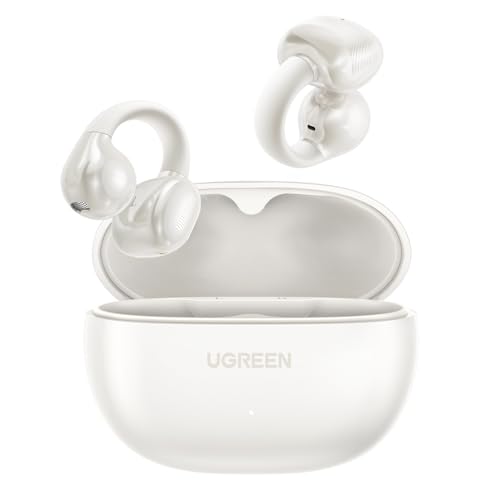 UGREEN HiTune S3 Open Ear Earbuds Bluetooth 5.4 Clip On Wireless Headphones ENC Mic for Clear Calls 30H Playtime IPX5 Waterproof Earphones for Running Workout, Cyclists, Compatible with iPho