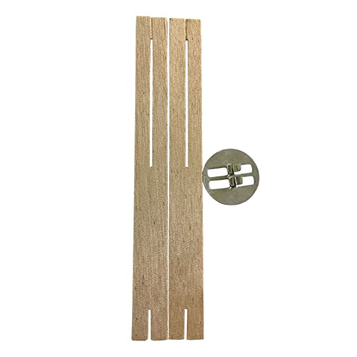 50 Piezas Mechas de Madera para Velas con Base Metálica miniatura 2