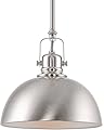 Kira Home Belle 9" Contemporary Industrial Pendant Light, Adjustable Length + Shade Swivel Joint, Brushed Nickel Finish