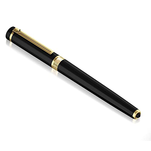 Dryden Designs Fountain Pen. Medium Nib Premium Box | 6 Ink Cartridges Included (Intense Black) - Thumbnail 3