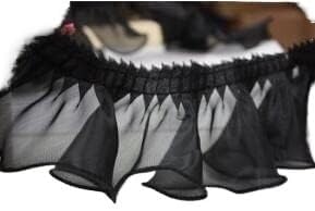 Lace Trim，Pleated Chiffon Lace Edge Trim ，3Yards 9Colors DIY Clothing Accessories 8cm Fold Chiffon Yarn Lace Mesh Lace Trim Gauze Ruffles Accessories (Color : Pink, Size : 3yard)
