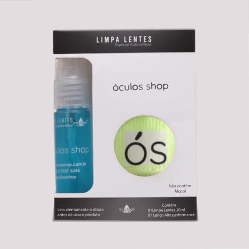 Óculos Shop Kit Limpa Lentes com Spray 28ml e Pano de Microfibra,...