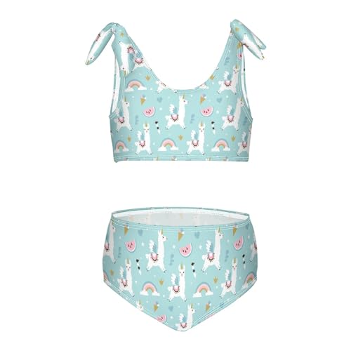 Image of CaTaKu Girls Two Piece Swimsuits Toddler Bathing Suits Bikini Set Summer Beach Swimwear for Girls Size 3-12T