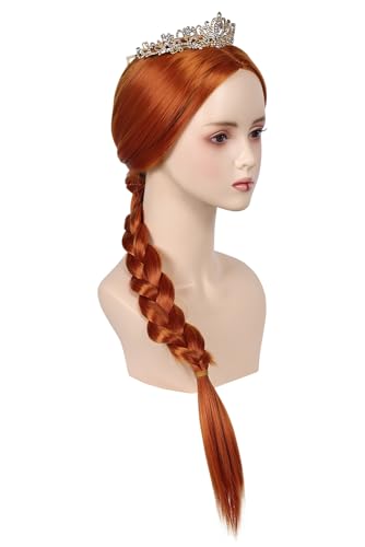 Perruque princesse et couronne pour cosplay Halloween et fêtes d'enfants