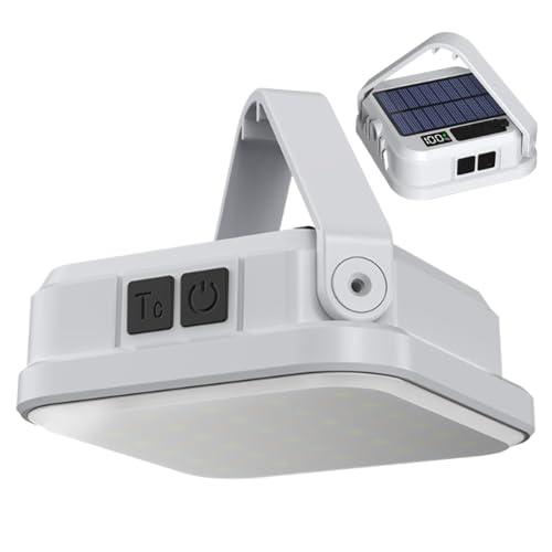 ZHUMCCY Linternas De Camping Con Energía Solar,Linterna Solar Con USB Para Carga Y Tienda | Pantalla LCD Pila Regulable Para Playa Senderismo