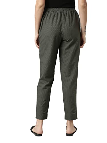 Image of GO COLORS Ikat Print Beige Printed Pencil Pant for Women | Breathable, Side Pocket