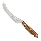 Arcos Serie Nordika - Cuchillo Queso - Acero Inoxidable NITRUM - Hoja de 125 mm - Mango de Madera Ovengkol 100% natural de bosques certificados FSC® - Embalaje 100% reciclado