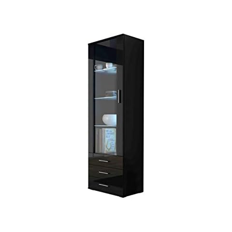 Mirjan24 Vitrine Standvitrine Soho S1, Glasvitrine, Vitrinenschrank, Hochschrank, Stauraumvitrine, Wohnzimmer Highboard Schrank Cover