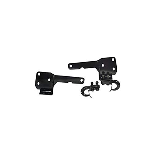 Rugged Ridge 11236.05 Tow Hook/Frame Bracket Kit; 84-01 Jeep Cherokee XJ , Black