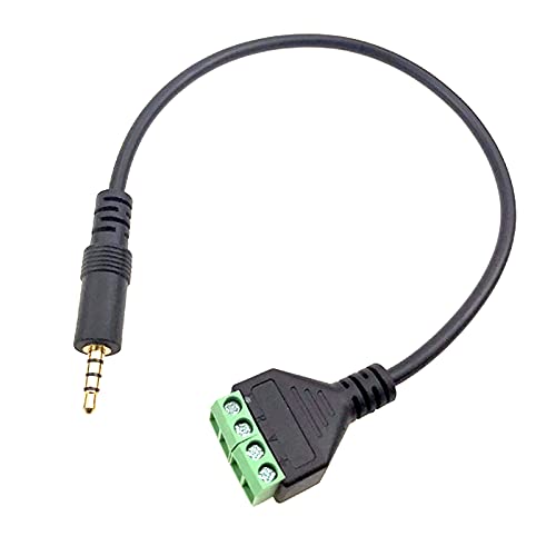 Adaptador de audio Jack 3.5mm macho a bloque terminal hembra miniatura 3