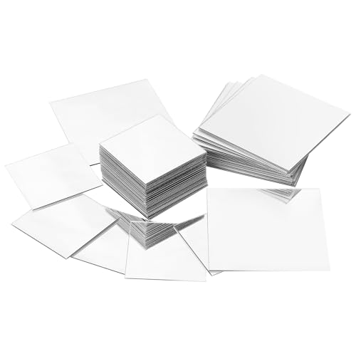 TNSLAND 20 Piezas 7.5 x 7.5cm,50 Piezas 5x5 cm Mini Espejos,Espejos Pequeños Autoadhesivos Espejo Pequeños para Pegar Espejo Cuadrado Adhesivo para Decoración de Paredes DIY, Baño