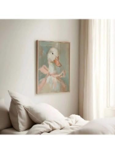 Affiche canard rétro 70x100cm pour habiller un mur vide avec un style preppy et rustique