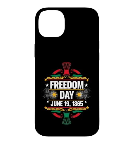 Juneteenth Men Freedom Day 6��19�� 1865�N ���������� �����Y �A�t���J���A�� �X�}�z�P�[�X iPhone 14 Plus �p