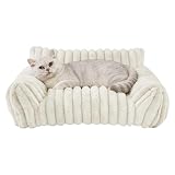 Haustier-Sofa Waschbares für Katzen und kleine Hunde, Weiß, 60 x 45 x 20 cm