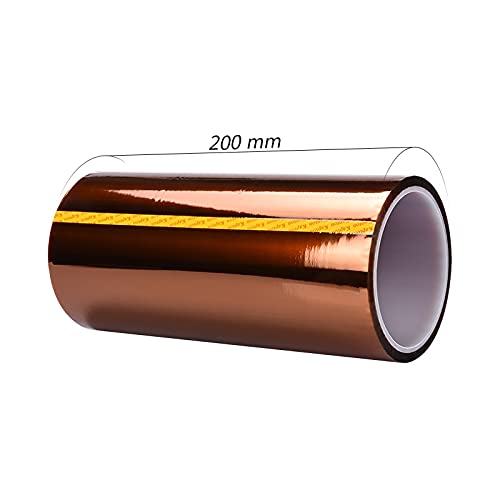 Lysee 3D Printer Parts & Accessories - 3D Printer Parts Heat Tape Resistant High Temperature 50/100/200mm Polyimide Adhesive Tape for RepRap 3D Printer - (Size: 200mm)