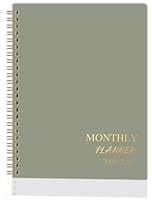 2026-2027 Monthly Planner - Jan. 2026 - Dec. 2027, 2 Year Calendar 2026-2027 Monthly Planner, 7.5" x 10", 24 Months Calendar with Note Pages, Twin-wire Binding, for Office, School Home Planning - Green