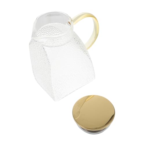 TOPBATHY 1 Pc jarra de agua fría de vidrio fabricación de cerveza botella de agua de viaje grifo tetera cristal hervidor de vidrio de gran capacidad jarra de té de flores Acero inoxidable