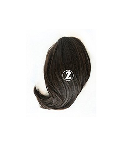 Claw Clip Short Ponytail HairPiece Extension Wavy In/on Hair piece PM004 (Dark Brown)
