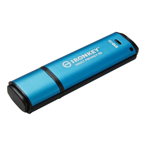 Image of Kingston Ironkey Vault Privacy 50 USB-A 512GB Encrypted Flash Drive | FIPS 197 Certified | XTS-AES 256-bit | BadUSB and Brute Force Protection | Mult-Password Option | IKVP50 /512GB