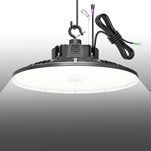 LED High Bay Light 150W 100W 80W Adjustable, UFO High Bay LED Shop Light 3000K 4000K 5000K, 0-10V Dimmable Commercial LED UFO High Bay Lights for Garage Factory Warehouse Lighting IP65, UL&DLC Listed LED High Bay Light 150W 100W 80W Adjustable, UFO High Bay LED Shop Light 3000K 4000K 5000K, 0-10V Dimmable Commercial LED UFO High Bay Lights for Garage Factory Warehouse Lighting IP65, UL&DLC Listed