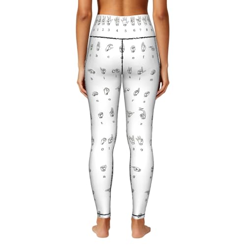 Leggings de gimnasio para mujer con cintura alta y letras decorativas para deportes 4
