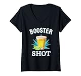 Photo Gallery donna booster shot tequila divertente colpo con calce maglietta con collo a v Photo Gallery donna booster shot tequila divertente colpo con calce maglietta con collo a v