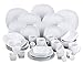 Waterside England by Retsch Arzberg/Geschirr Kombiservice Set 42-teilig Simply White ECKIG/Uni weiß für 6 Personen/Porzellan/Der Allrounder!