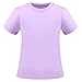 Sunny Fashion 2 Piece Set Girls Tee Skirt Purple Tutu Outfit Short Sleeve Ombre Tulle Ballet Size 4-5